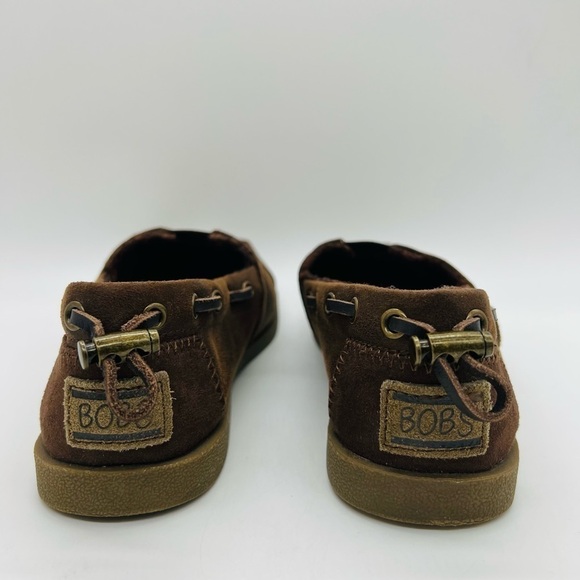 BOB’S BY SKETCHERS CHILL LUXE BY ALARGATA WOMENS DARK BROWN FLAT SLIP ONS SIZE 7 - Picture 4 of 9